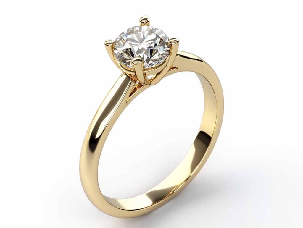 แหวนหมั้นเพชรเม็ดเดี่ยว